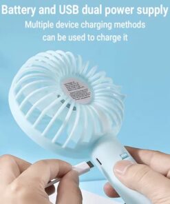 Alternative view of Portable Hand Fan Mini Desktop Cooling Fan Rechargeable Personal Air Fan Random Color