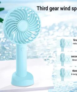 Portable Hand Fan Mini Desktop Cooling Fan Rechargeable Personal Air Fan Random Color