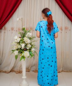 Alternative view of Moonlit Mist 3 Piece Nightwear Set for Women – Free Size Soft Jersey Interlock Nighty with Panty & Poni