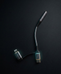 Original 2-in-1 Type-C and Lightning to 3.5mm Headphone Jack Adapter Dual Connector Handfree Audio Converter Direct Plug and Play No Bluetooth Required