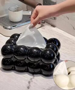 Bubble Shape Tissue Box Holder | Non-Slip Plastic Cover For Stylish Storage | Randam Color