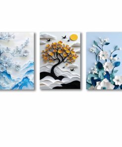 Alternative view of Set of 3 Premium Wall Art Photo Tiles – Modern Home Decor Sets 8 X 11