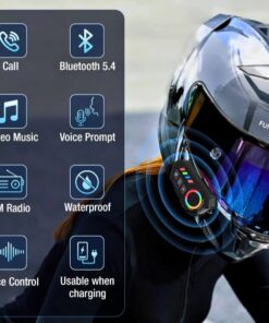 K06A Motorcycle Helmet Bluetooth Headset – BT 6.0 Wireless Earphone with CVC Intelligent Noise Reduction, IP67 Waterproof, 800mAh Battery & Type-C Fast Charging